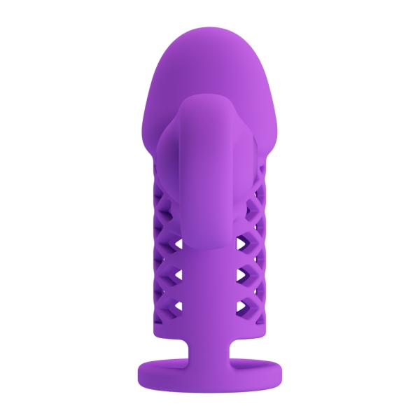 Насадка "Romance" фиолетовая с клиторальным вибратором - Фотография №4