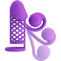 Насадка "Romance" фиолетовая с клиторальным вибратором - Фотография №9