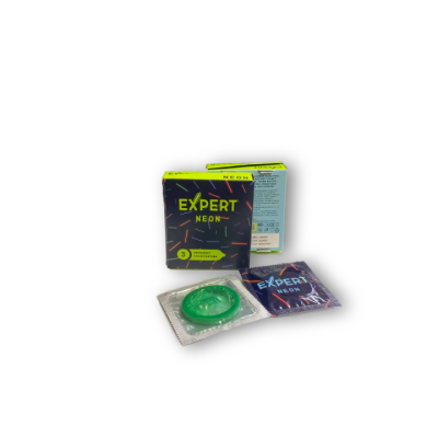 Презервативы светящиеся "Expert" Neon 3 шт. Интим Хаус