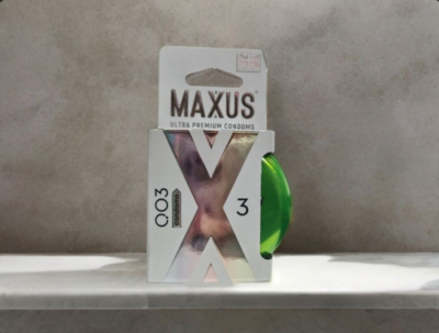 Презервативы 003 гладкие классические "Maxus" 3 шт в зеленом металлическом кейсе Интим Хаус