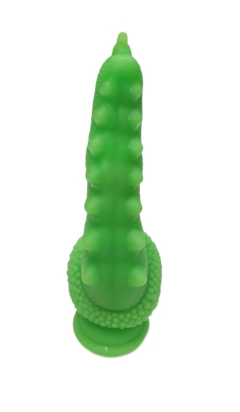 Вибратор Гусеница с пупырышками и усиками изумрудная на дистанционном пульте - Фотография №3