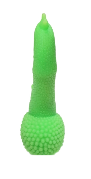 Вибратор Гусеница с пупырышками и усиками изумрудная на дистанционном пульте - Фотография №4