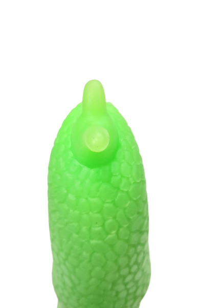 Вибратор Гусеница с пупырышками и усиками изумрудная на дистанционном пульте - Фотография №5