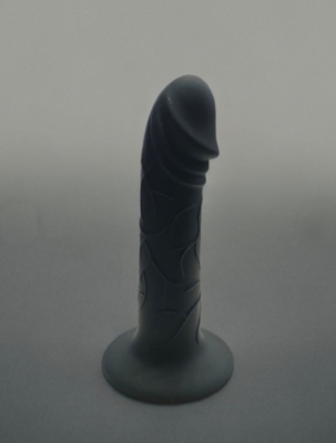 Пробка анальная черная в виде фаллоса на присоске и д.у пульте Интим Хаус