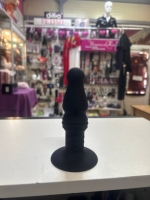 Пробка анальная черная с ребрами и пупырышками на д.у пульте Интим Хаус