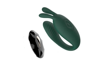 Вибратор "Joy" скрепка для пар зеленый на д.у пульте Интим Хаус