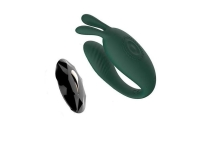 Вибратор "Joy" скрепка для пар зеленый на д.у пульте - Фотография №1