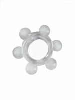 Кольцо "Sex Expert" прозрачное с пупырышками - Фотография №2