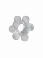 Кольцо "Sex Expert" прозрачное с пупырышками - Фотография №3