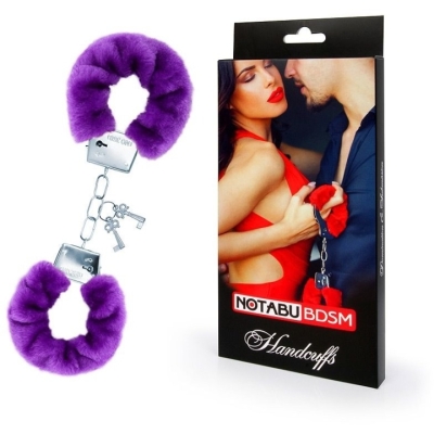 Наручники "Notabu" с фиолетовым мехом Интим Хаус