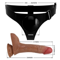 Страпон с семяизвержением и вибрацией "Pretty Love" - Фотография №10