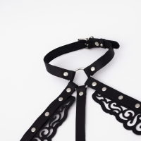 Портупея "Crazy Handmade" резная с клепками - Фотография №3