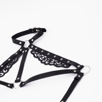 Портупея "Crazy Handmade" резная с клепками - Фотография №4