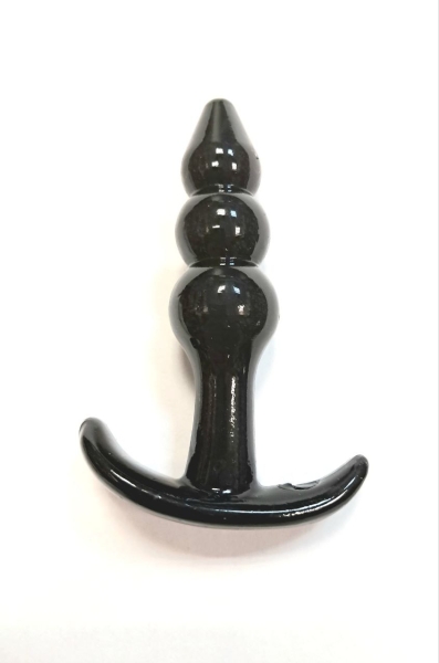 Анальная елочка с ограничителем черная - Фотография №1