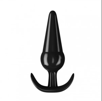 Анальная пробка с ограничителем черная Интим Хаус