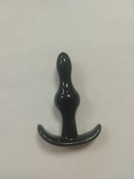 Анальная пробка с ограничителем черная - Фотография №1
