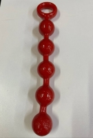 Цепочка анальная красная 28 см на кольце Интим Хаус