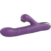 Вибратор "Deep touch" фиолетовый с поступательными движениями и сосущим клиторальным стимулятором - Фотография №2