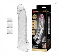 Насадка "Pretty love" прозрачная кзакрытая с отверстием для мошонки Интим Хаус