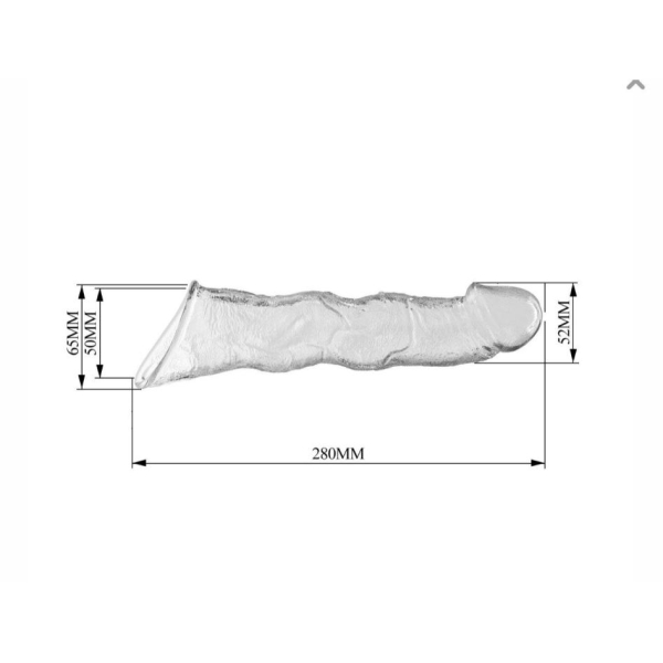 Насадка "Pretty love" прозрачная кзакрытая с отверстием для мошонки - Фотография №2