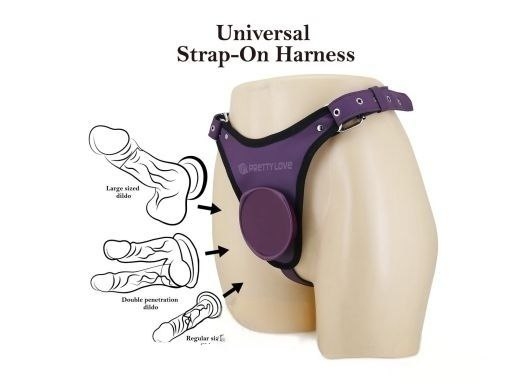 Трусики для страпона "Pretty Love" Caludio 3 фиолетовые - Фотография №1