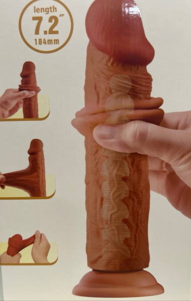 Фаллоимитатор "Pretty Love" Quentin реалистик с подвижной кожей - Фотография №1