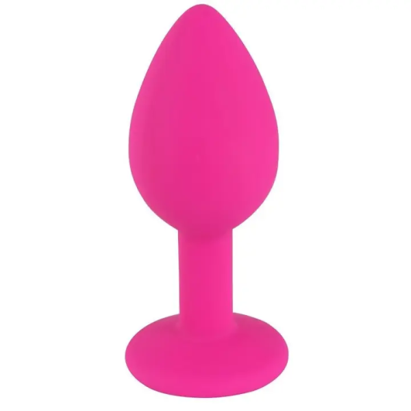 Мини пробка розовая с прозрачным кристаллом - Фотография №2