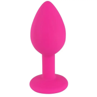 Мини пробка розовая с прозрачным кристаллом - Фотография №2