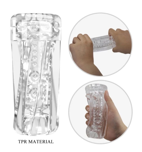 Мастурбатор "Pretty Love" Lamara прозрачный с вибрацией - Фотография №4