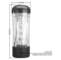 Мастурбатор "Pretty Love" Lamara прозрачный с вибрацией - Фотография №9