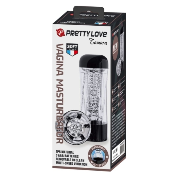 Мастурбатор "Pretty Love" Lamara прозрачный с вибрацией - Фотография №10