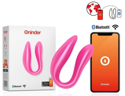 Вибратор "Oninder" скрепка для пар розовая Интим Хаус