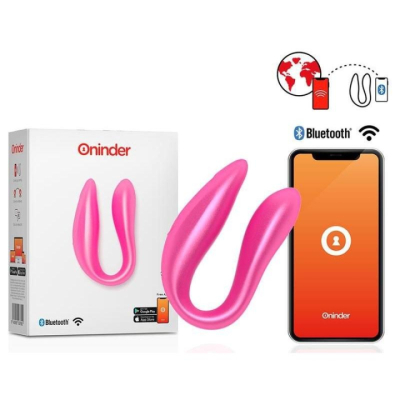 Вибратор "Oninder" скрепка для пар розовая Интим Хаус