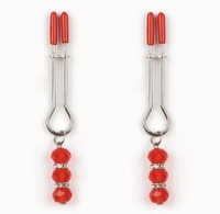 Зажимы вилы с красным украшением - Фотография №2