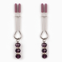 Зажимы вилы с фиолетовым украшением - Фотография №2