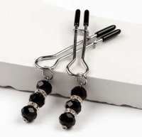 Зажимы вилы с черным украшением - Фотография №1