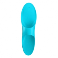 Вибратор "Satisfyer" бирюзовый на палец перезаряжаемый для массажа - Фотография №2
