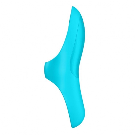 Вибратор "Satisfyer" бирюзовый на палец перезаряжаемый для массажа - Фотография №3