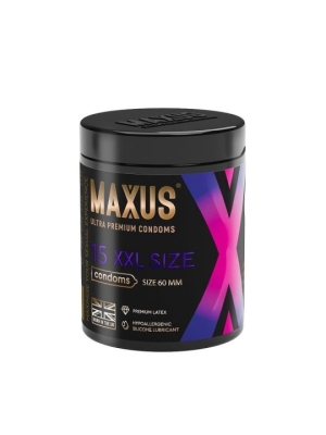Презервативы не стандартная ширина "MAXUS" XXL гладкие, увеличенные 60 мм, 15шт. Интим Хаус