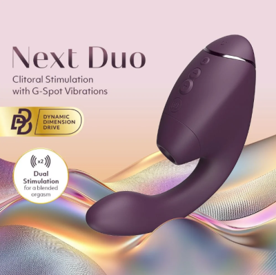 Вибратор "Womanizer" Next Duo бардо. вагинальный с клитор сосущим эффектом. Не оригинальная упаковка Интим Хаус