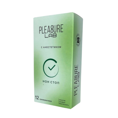 Презервативы "Pleasure Lab" с анастетиком продлевающие, 12 шт Интим Хаус