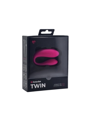 Вибратор "Amovibe" Twin розовый подкова для пар Интим Хаус