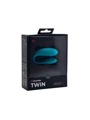 Вибратор "Amovibe" Twin зеленый подкова для пар Интим Хаус