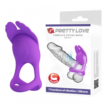 Эрекционное кольцо "Pretty Love"  Силас крылышками сиреневое Интим Хаус