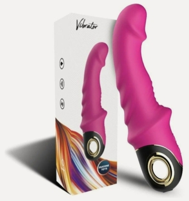 Вибратор "Vibrator" розовый перезаряжаемый с клиторальным отростком Интим Хаус