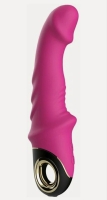 Вибратор "Vibrator" розовый перезаряжаемый с клиторальным отростком - Фотография №2