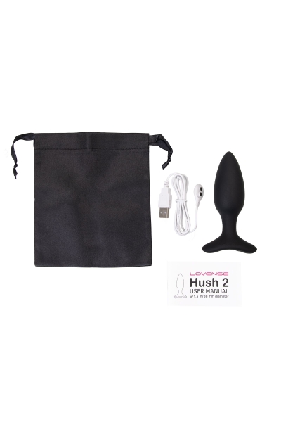 Анальная пробка "Lovense" Hush 2 (S), силикон, черная, 12,1 см, Ø 3,8 см - Фотография №7
