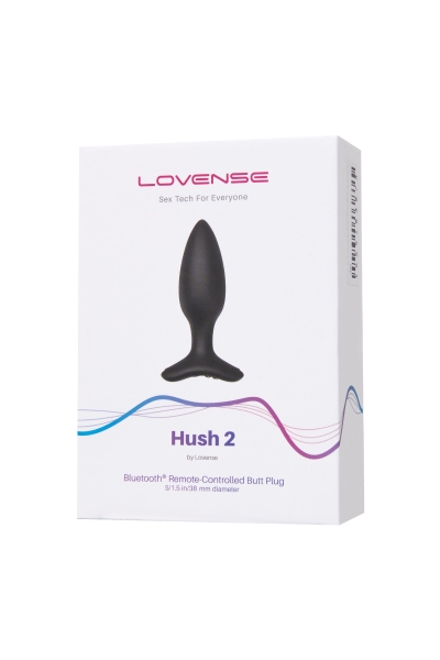 Анальная пробка "Lovense" Hush 2 (S), силикон, черная, 12,1 см, Ø 3,8 см - Фотография №1