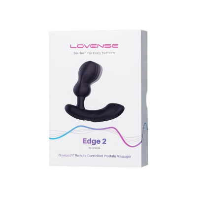 Массажёр простаты "Lovense" Edge 2, силикон, черный, 12,4 см Интим Хаус