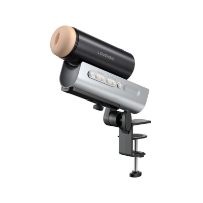 Вибратор "Lovense" Solace PRO нереалистичный, TPE, черный, 23,1 см Интим Хаус